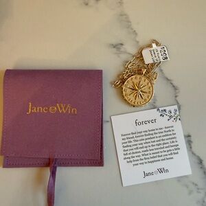 Jane Win forever sundial  Pendant Necklace 18 inch chain